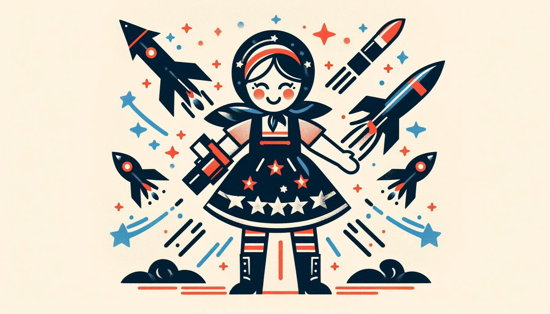 Girl And Rockets